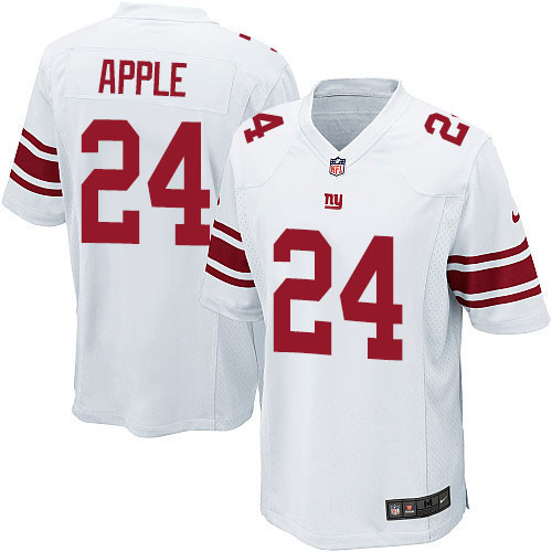 Men's Game Eli Apple Nike Jersey White Road - #24 NFL New York Giants